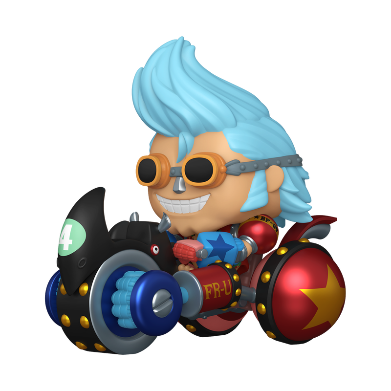 Funko Pop! Rides Deluxe: One Piece - Franky with Black Rhino FR-U 4 #144 Convention Exclusive