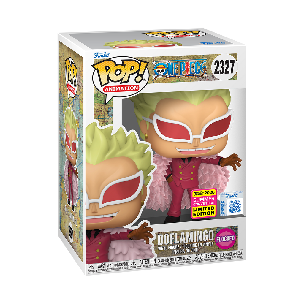 Funko Pop! Animation: One Piece - Donquixote Doflamingo Flocked #2327 2026 Summer Convention Exclusive
