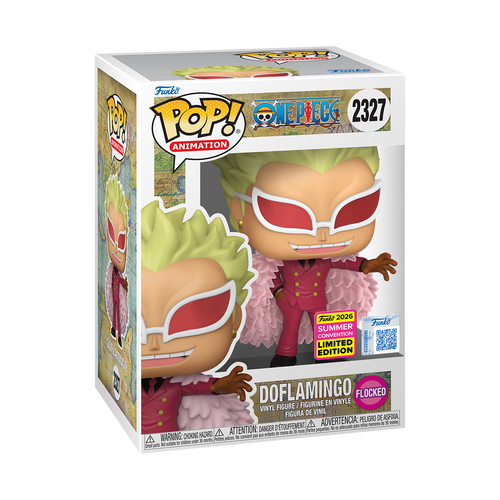 Funko Pop! Animation: One Piece - Donquixote Doflamingo Flocked #2327 2026 Summer Convention Exclusive