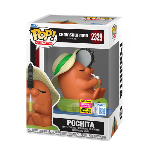 Funko Pop! Animation: Chainsaw Man - Pochita with Sunhat #2329 2026 Summer Convention Exclusive