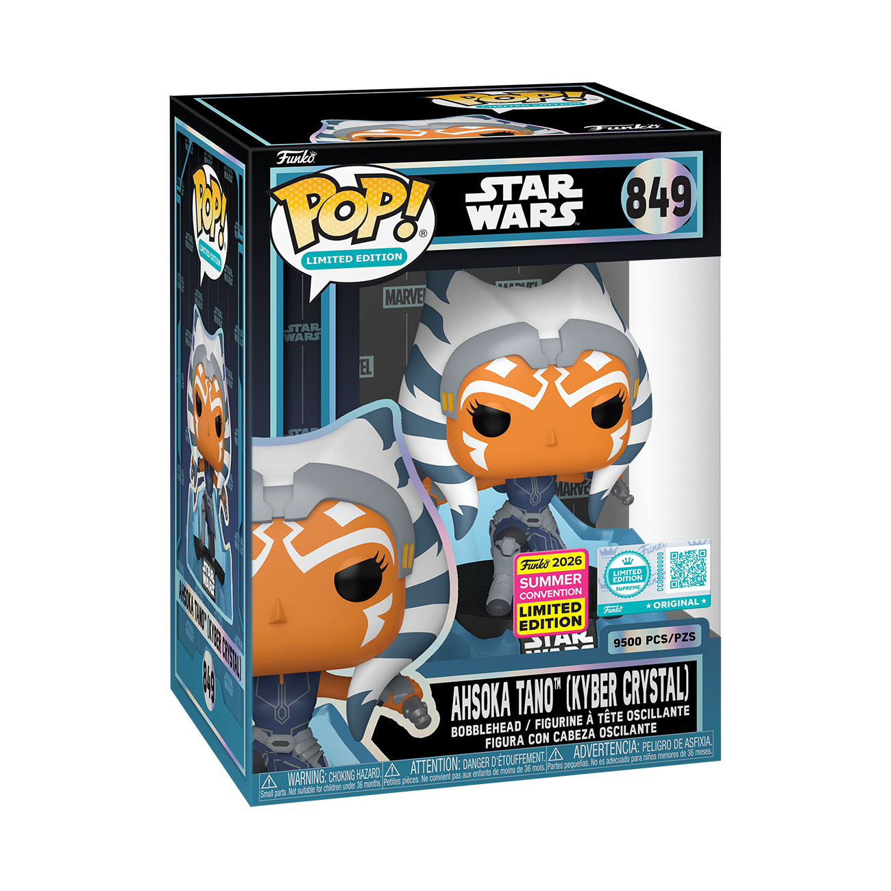 Funko Pop! Star Wars: Ahsoka Tano Kyber Crystal #849 2026 Summer Convention Limited Edition