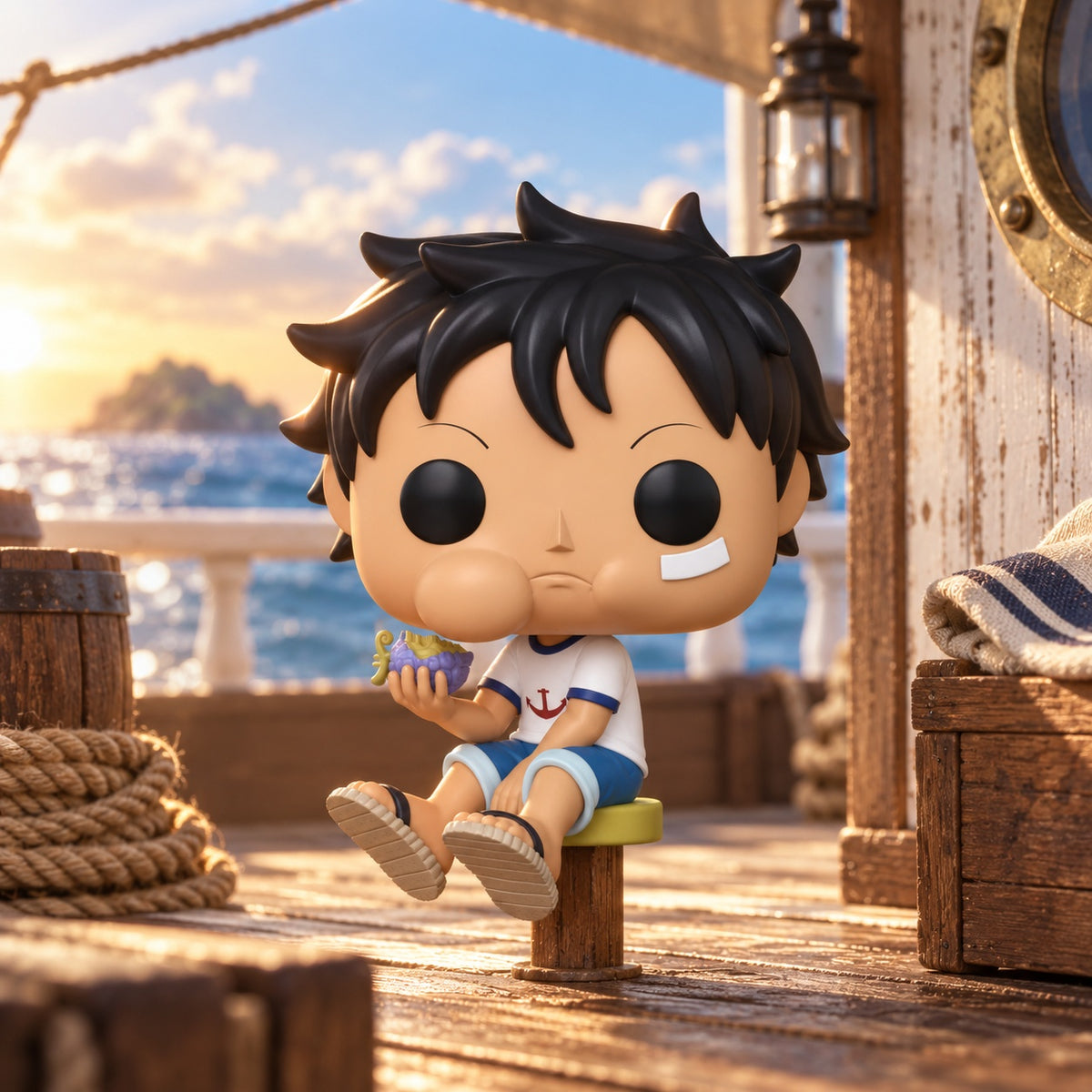 Funko Pop! Animation: One Piece - Monkey D. Luffy Eating Devil Fruit #2402 Hot Topic Exclusive