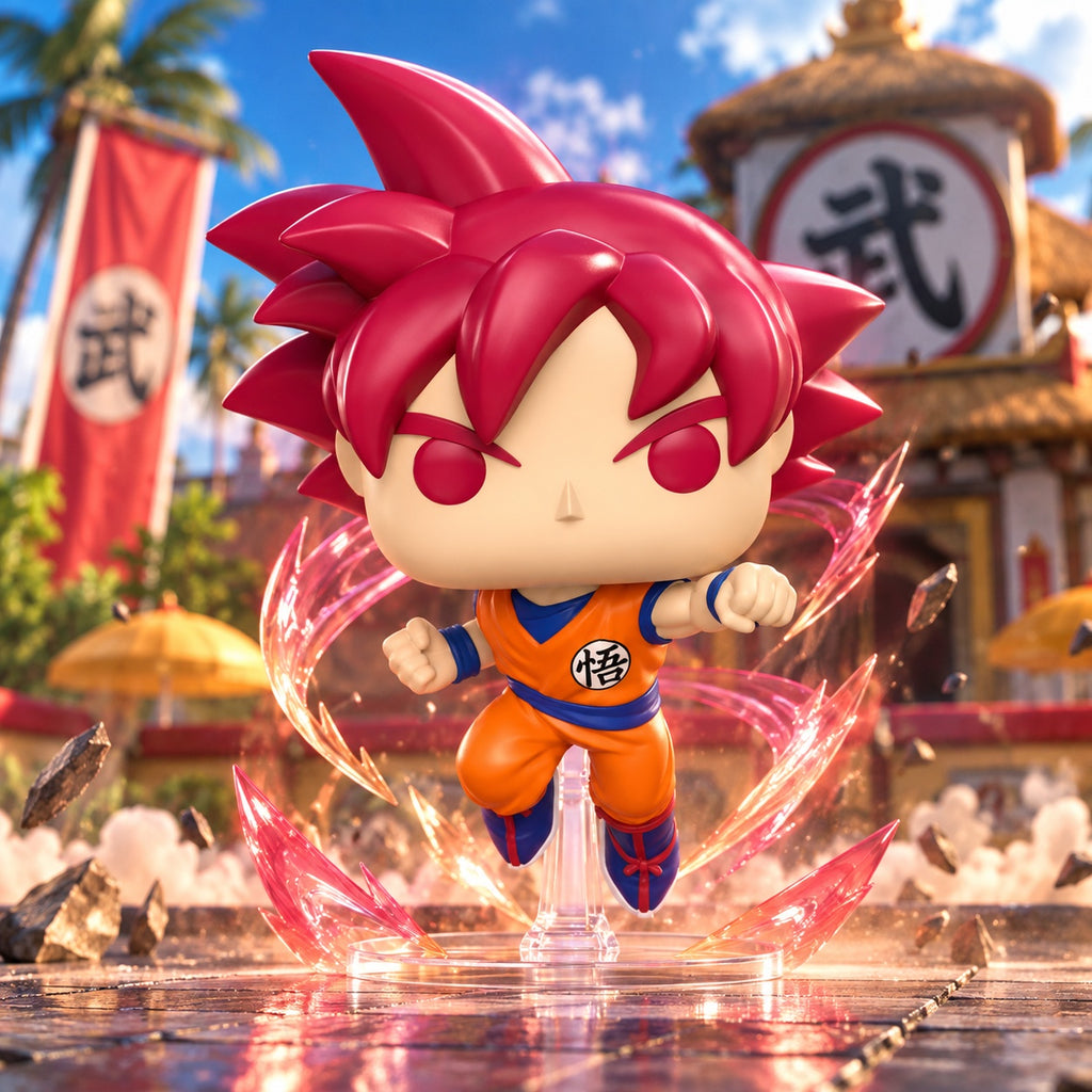 Funko Pop! Animation: Dragon Ball Super - Super Saiyan God Goku Punching #2492