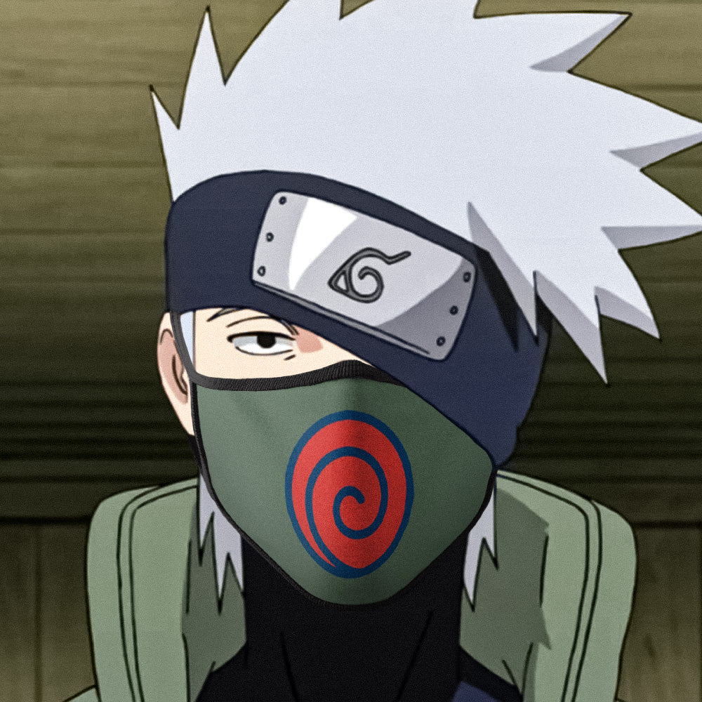 Naruto Shippuden Kakashi Uzamaki Symbol Face Mask Cotton Double Layer Reusable Washable Mask