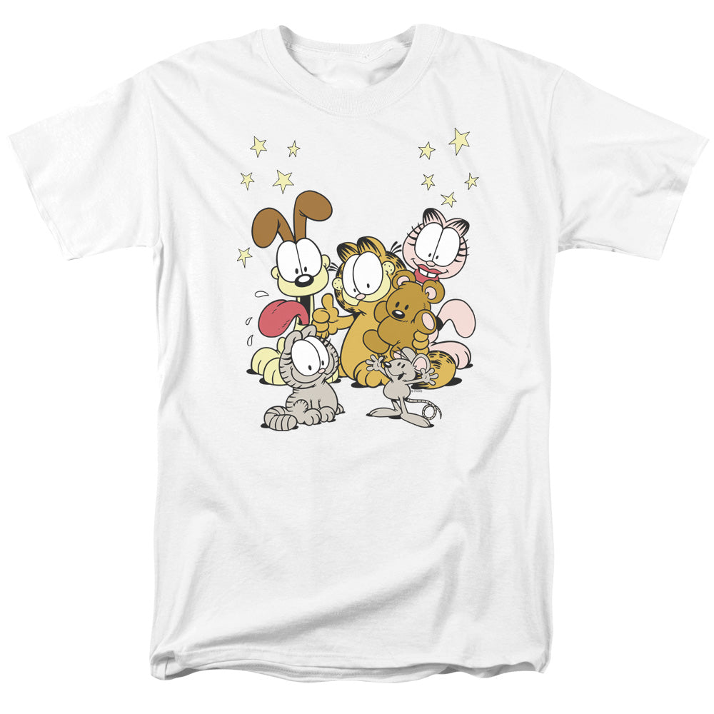 Garfield - Friends Are Best - Adult Unisex Short Sleeve T-Shirt - White