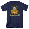 Garfield - Cat O Lantern - Adult Unisex Short Sleeve T-Shirt - Blue