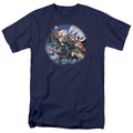 Garfield - Moonlight Ride - Adult Unisex Short Sleeve T-Shirt - Blue