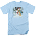 Garfield - Snow Fun - Adult Unisex Short Sleeve T-Shirt - Blue