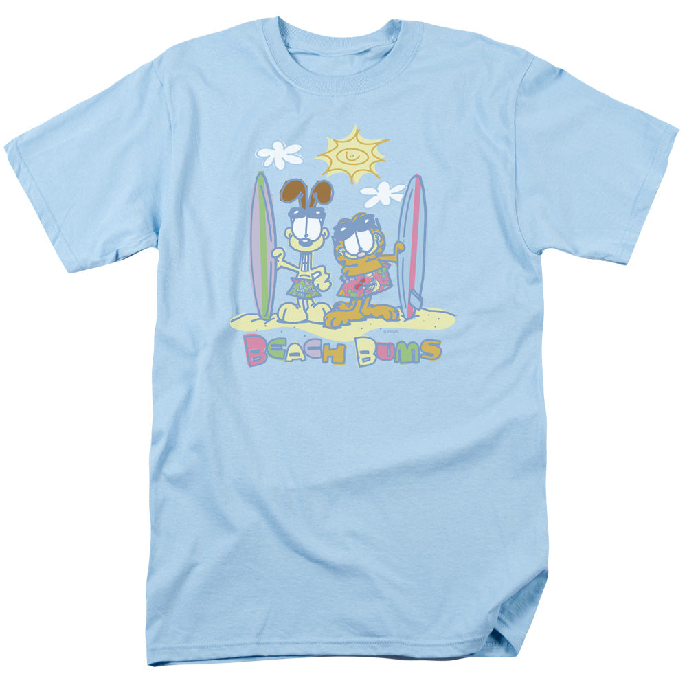 Garfield - Beach Bums - Adult Unisex Short Sleeve T-Shirt - Blue