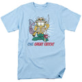 Garfield - One Great Catch - Adult Unisex Short Sleeve T-Shirt - Blue