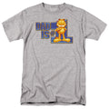 Garfield - Dad Is Number One - Adult Unisex Short Sleeve T-Shirt - Gray