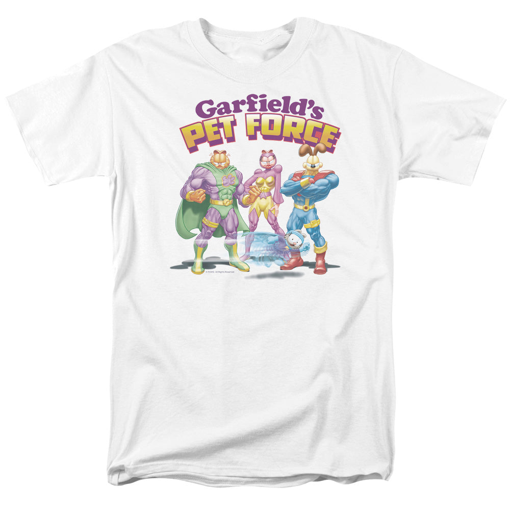 Garfield - Heroes Await - Adult Unisex Short Sleeve T-Shirt - White