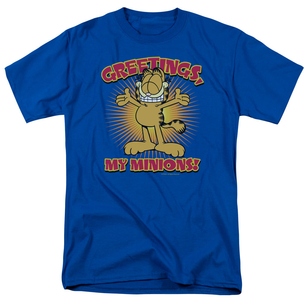 Garfield - Minions - Adult Unisex Short Sleeve T-Shirt - Blue