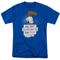 Garfield - Will Eat Homework - Adult Unisex Short Sleeve T-Shirt - Blue