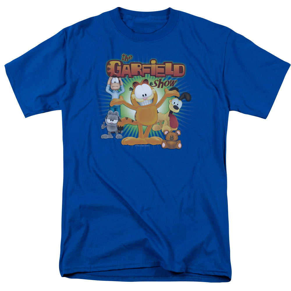 Garfield - The Garfield Show - Adult Unisex Short Sleeve T-Shirt - Blue