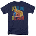 Garfield - Too Short - Adult Unisex Short Sleeve T-Shirt - Blue