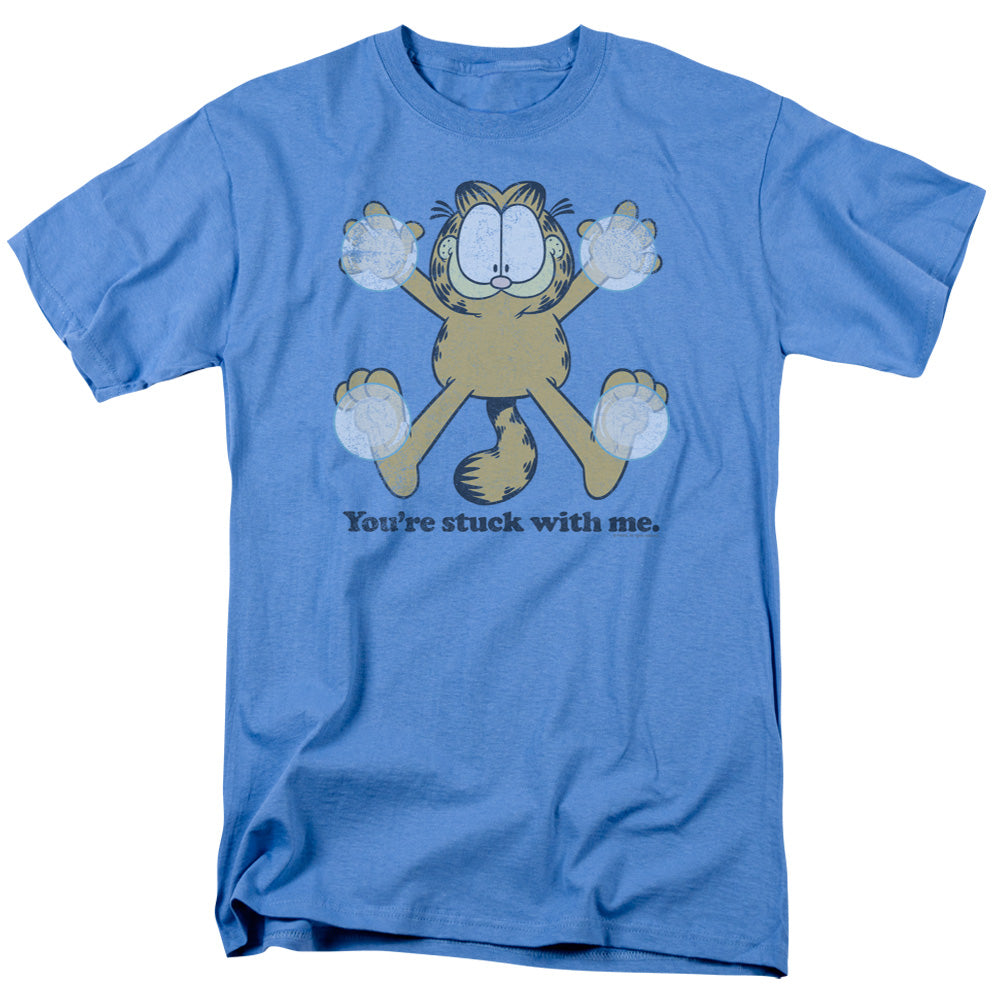 Garfield - Stuck - Adult Unisex Short Sleeve T-Shirt - Blue