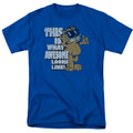 Garfield - Awesome - Adult Unisex Short Sleeve T-Shirt - Blue