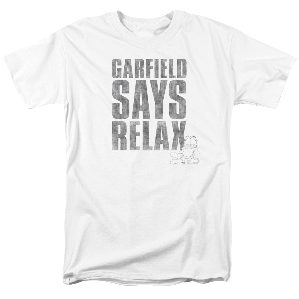 Garfield - Relax - Adult Unisex Short Sleeve T-Shirt - White