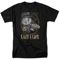 Garfield - Lazy 4 Life - Adult Unisex Short Sleeve T-Shirt - Black