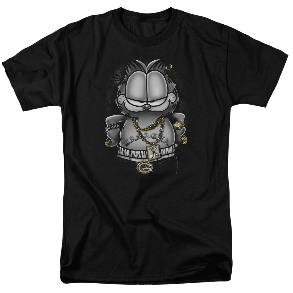 Garfield - Lasagna For Life - Adult Unisex Short Sleeve T-Shirt - Black