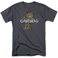 Garfield - Retro Garf - Adult Unisex Short Sleeve T-Shirt - Gray