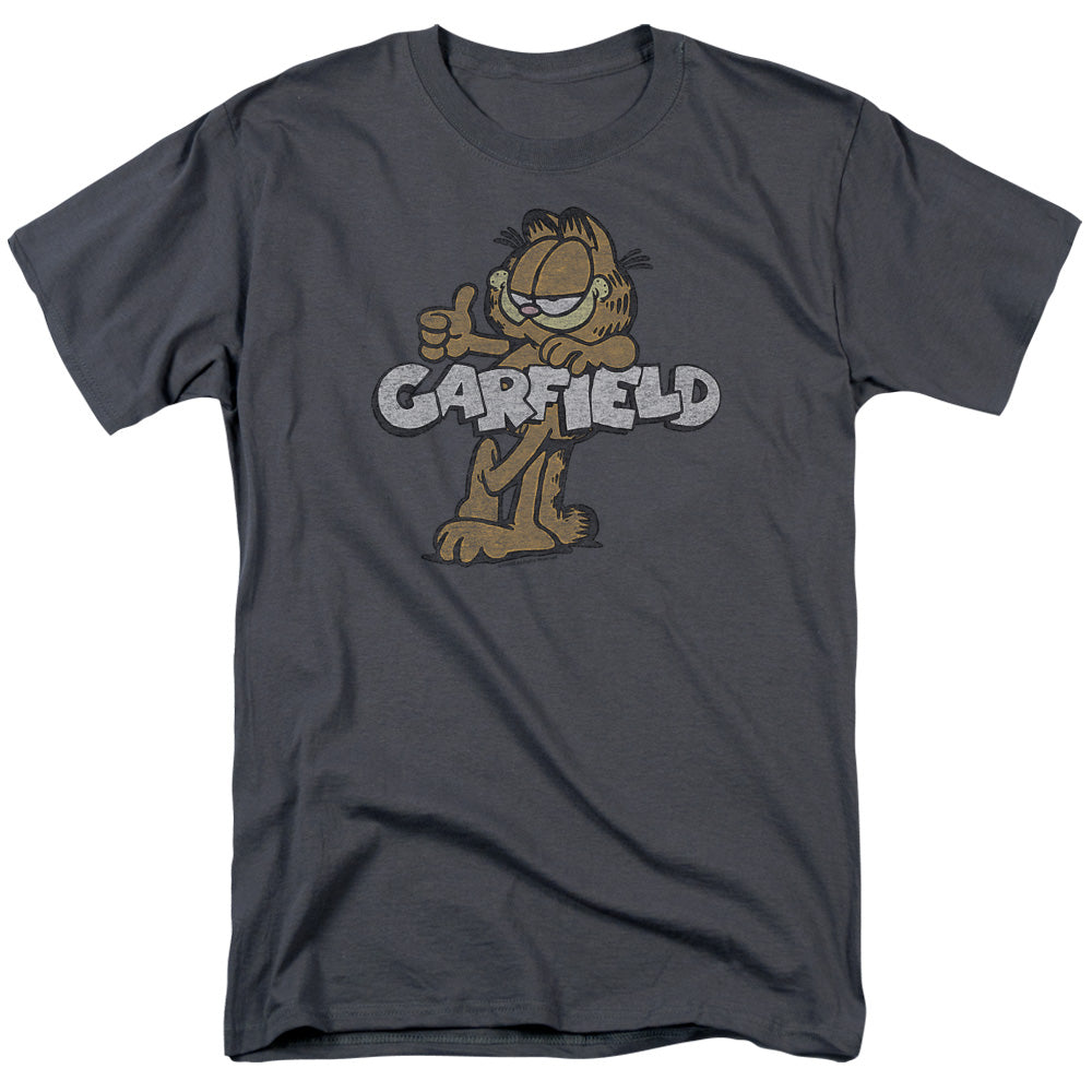 Garfield - Retro Garf - Adult Unisex Short Sleeve T-Shirt - Gray