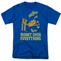 Garfield - Money Is Everything - Adult Unisex Short Sleeve T-Shirt - Blue