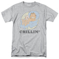 Garfield - Chillin - Adult Unisex Short Sleeve T-Shirt - Gray