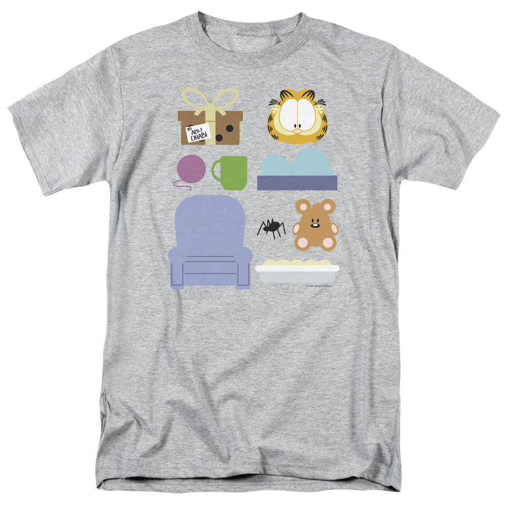 Garfield - Gift Set - Adult Unisex Short Sleeve T-Shirt - Gray