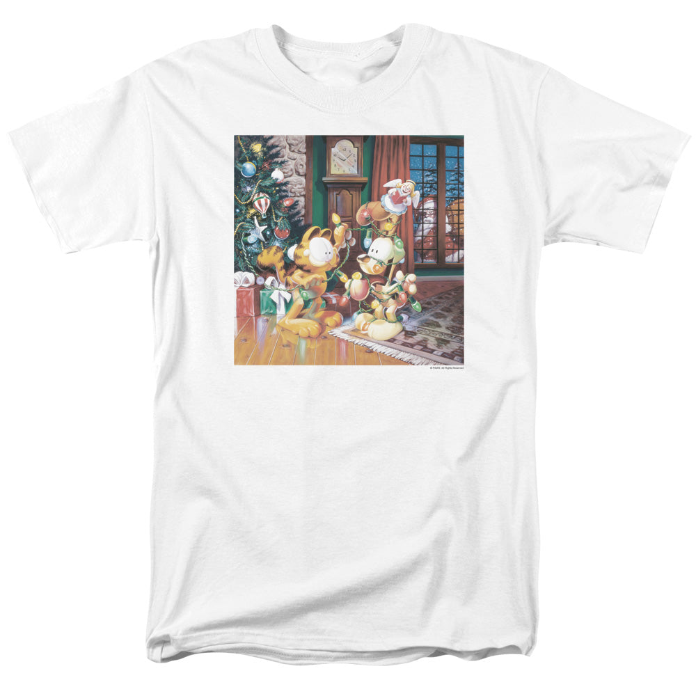 Garfield - Odie Tree - Adult Unisex Short Sleeve T-Shirt - White