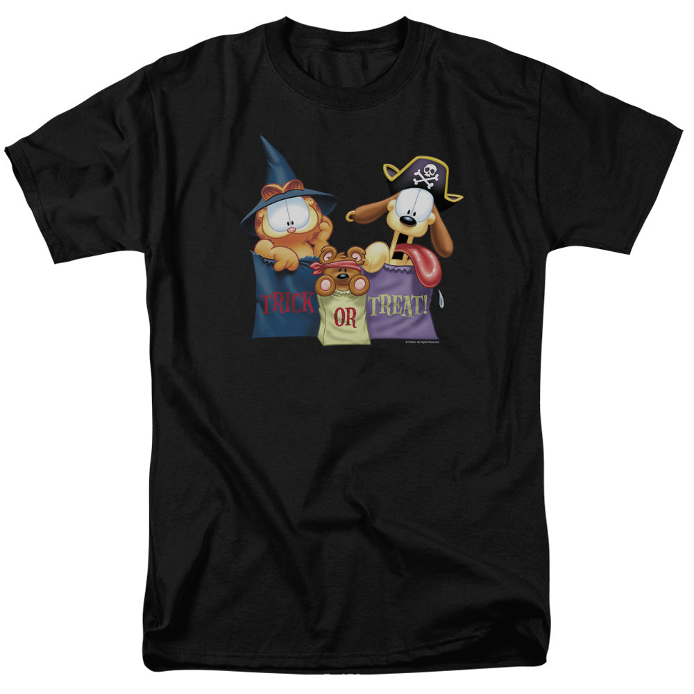 Garfield - Grab Bags - Adult Unisex Short Sleeve T-Shirt - Black