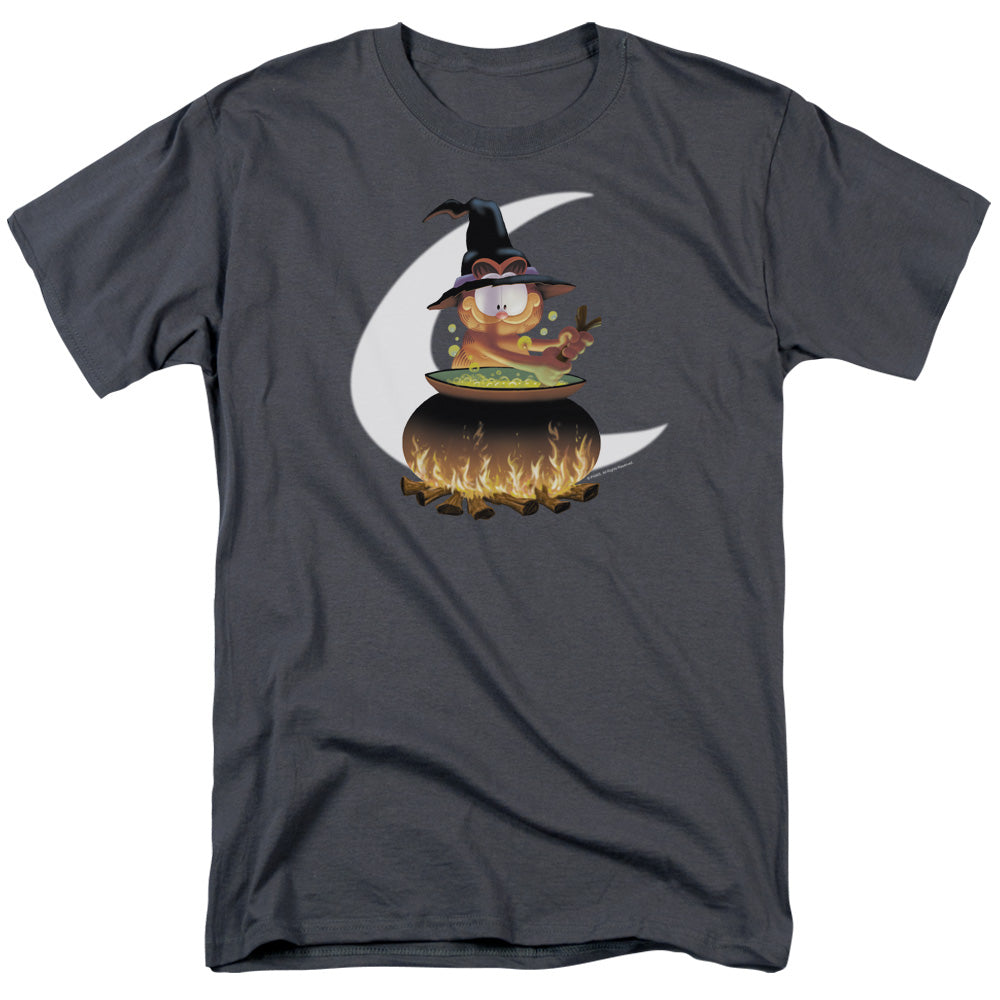 Garfield - Stir The Pot - Adult Unisex Short Sleeve T-Shirt - Gray