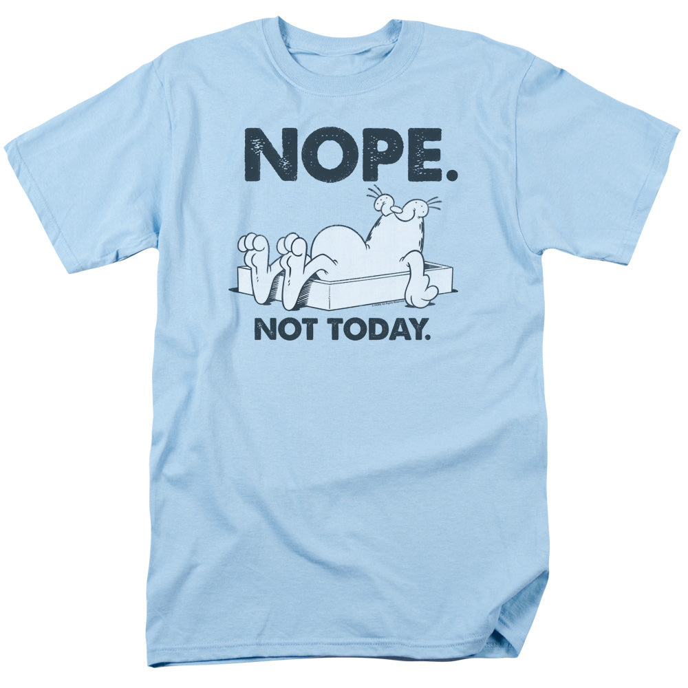 Garfield - Nope - Adult Unisex Short Sleeve T-Shirt - Blue