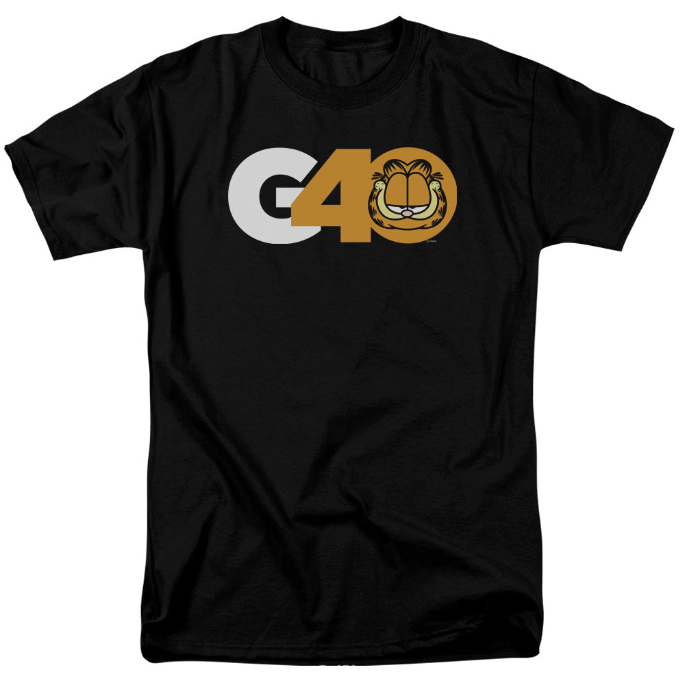Garfield - 40 Years - Adult Unisex Short Sleeve T-Shirt - Black