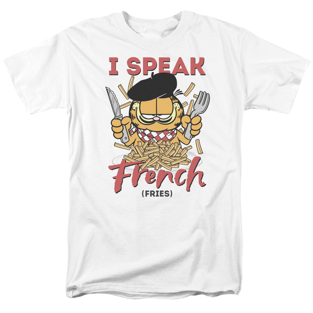 Garfield - Speaking Love - Adult Unisex Short Sleeve T-Shirt - White