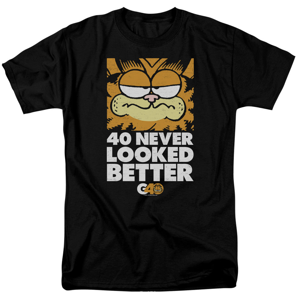 Garfield - 40 Looks - Adult Unisex Short Sleeve T-Shirt - Black
