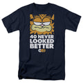 Garfield - 40 Looks - Adult Unisex Short Sleeve T-Shirt - Blue