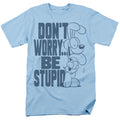 Garfield - Don't Worry - Adult Unisex Short Sleeve T-Shirt - Blue