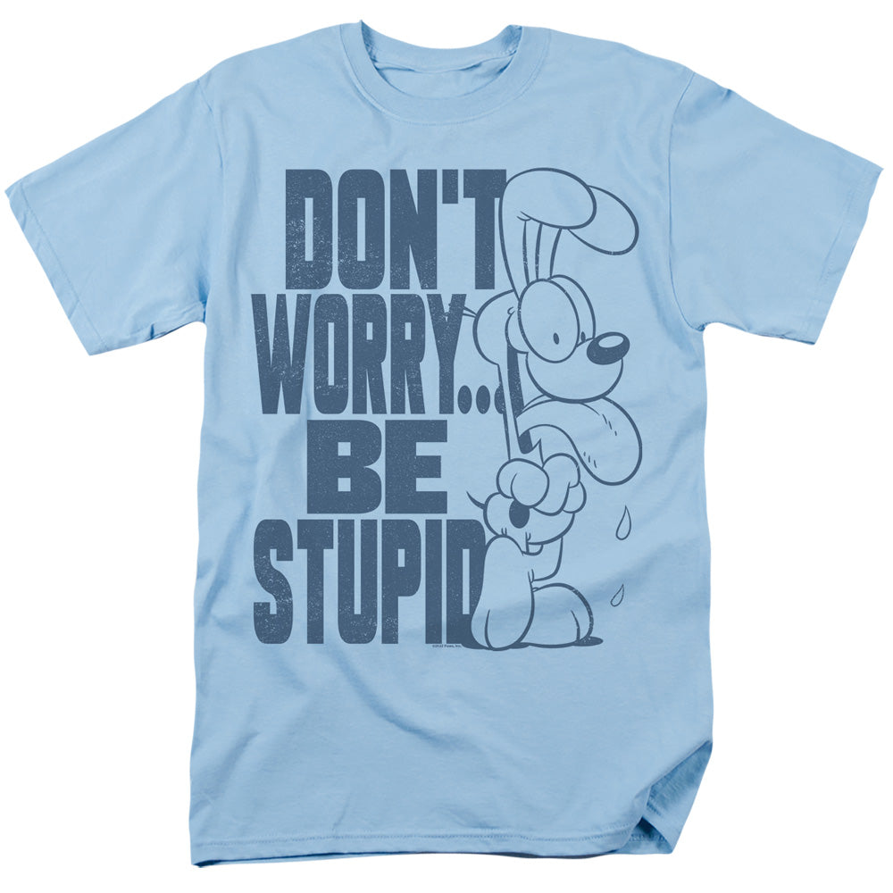 Garfield - Don't Worry - Adult Unisex Short Sleeve T-Shirt - Blue