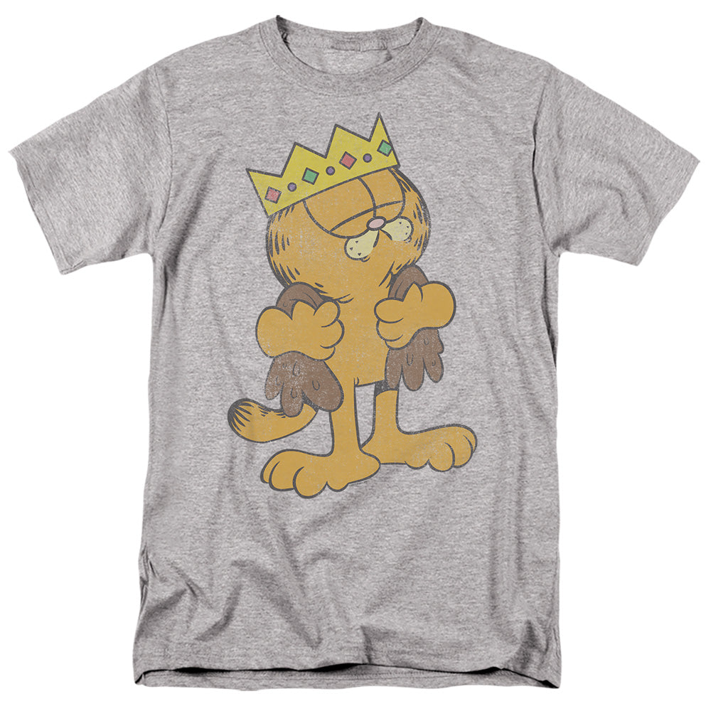 Garfield - King Garfield - Adult Unisex Short Sleeve T-Shirt - Gray