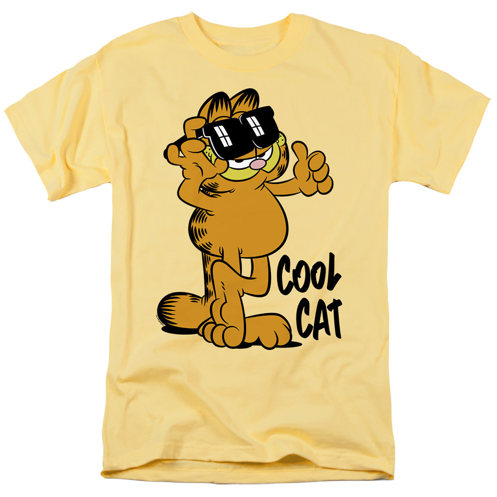 Garfield - Cool Cat - Adult Unisex Short Sleeve T-Shirt - Blue