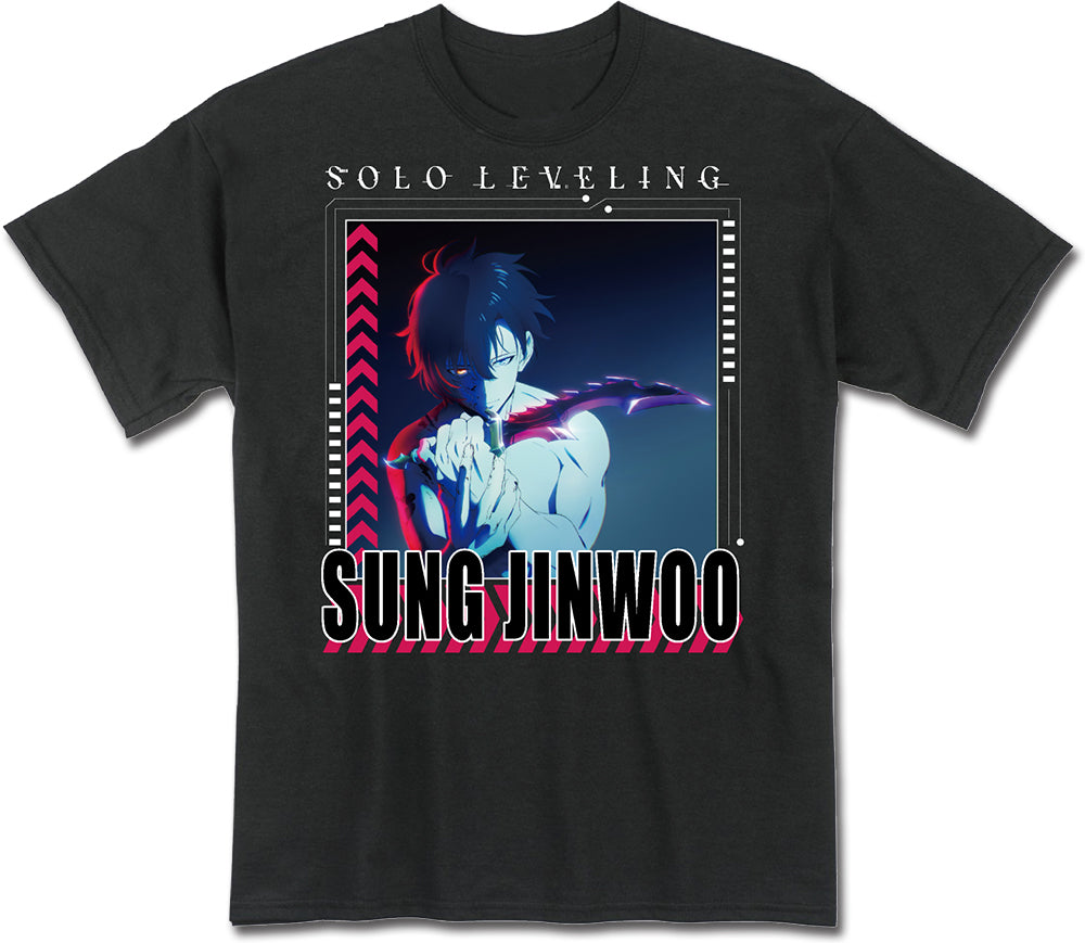 Solo Leveling - Sung Jinwoo Teaser Black Adult T-Shirt