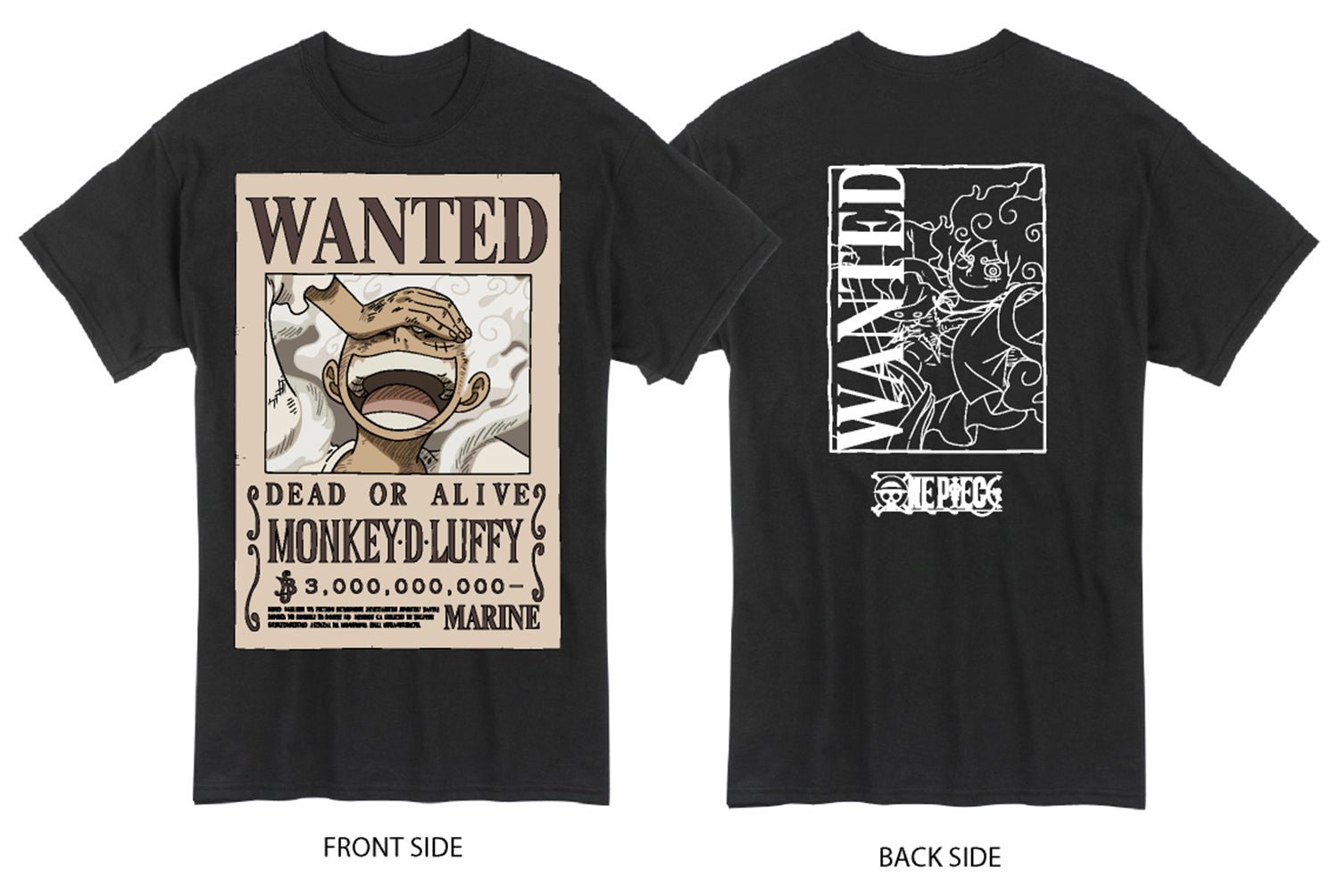 One Piece - Gear 5 Monkey D. Luffy - Wanted Mens T-Shirt