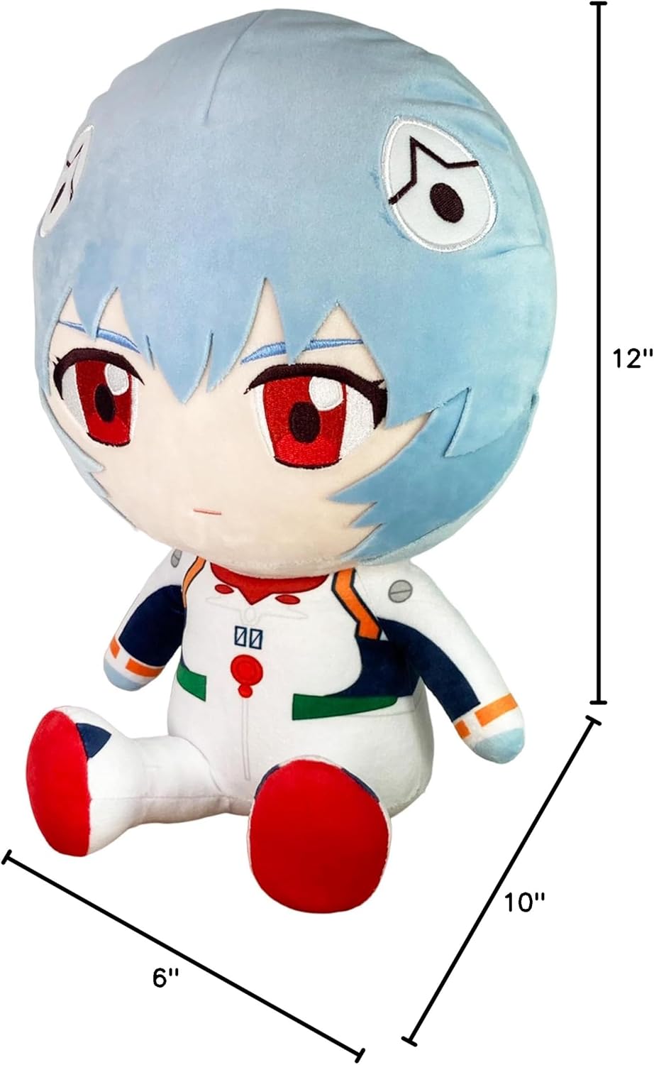 Evangelion New Movie - Rei Ayanami - Plug Suit Sitting Plush 12"
