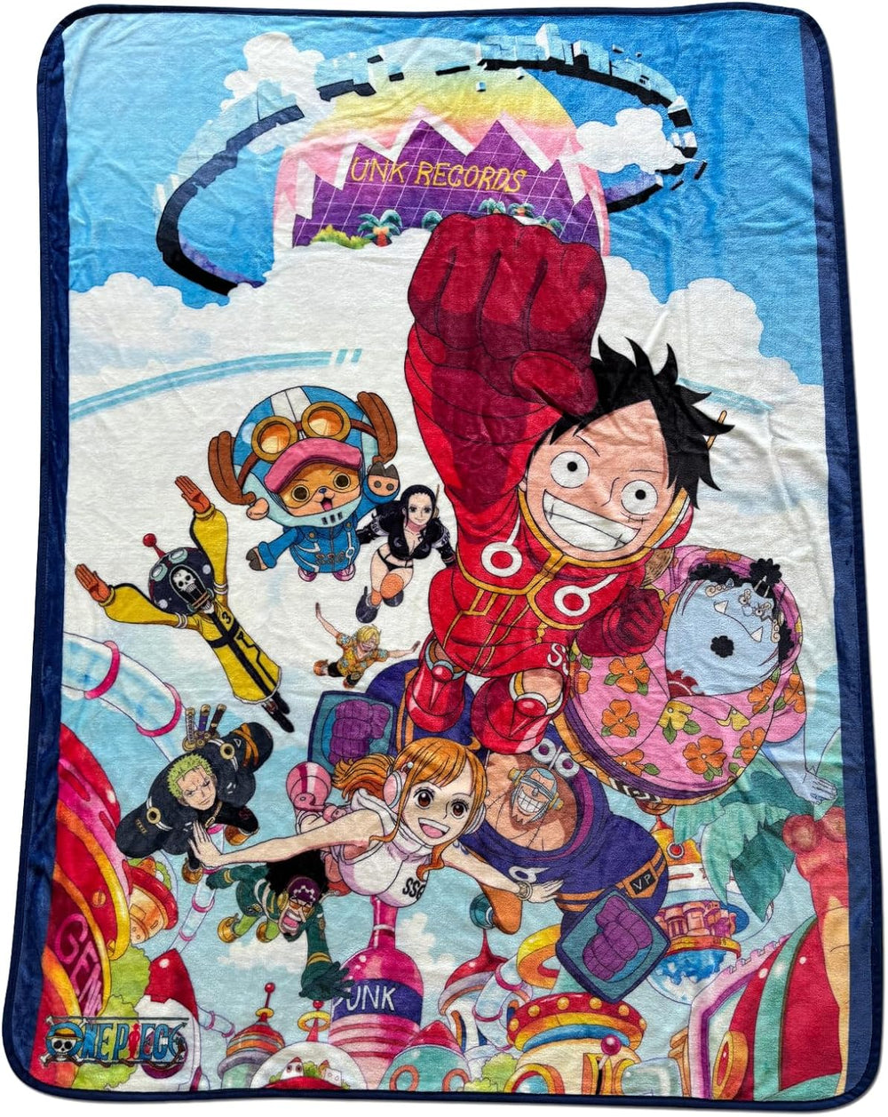 One Piece - Future Island Egghead Group Characters Throw Blanket 46 x 60 inches