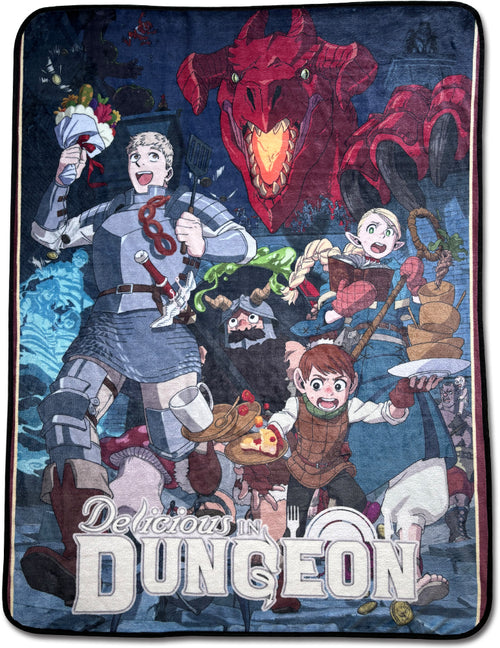Great Eastern Entertainment - Delicious In Dungeon - Group - Key Visual Art Throw Blanket