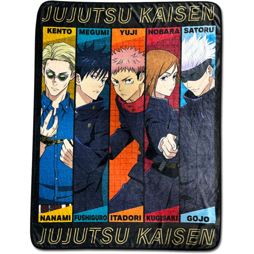 Jujutsu Kaisen - Group Panel Throw Blanket 46 x 60 inches