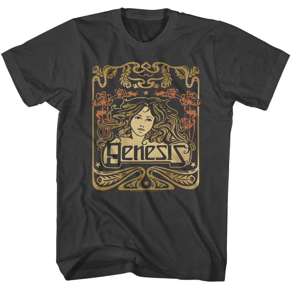 Genesis - Art Nouveau Style - American Classics - Solid Gray Adult Short Sleeve T-Shirt