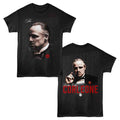 Godfather - Repeat Text - American Classics - 2-Sided Print Black Adult Short Sleeve T-Shirt